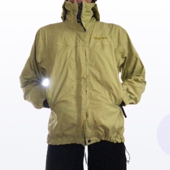 MARMOT lightweight  lime kiwi PRECIP Jacket medium - Picture 1 of 16